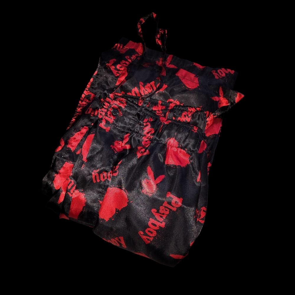 PLAYBOY Black and Red Lounge Pants
